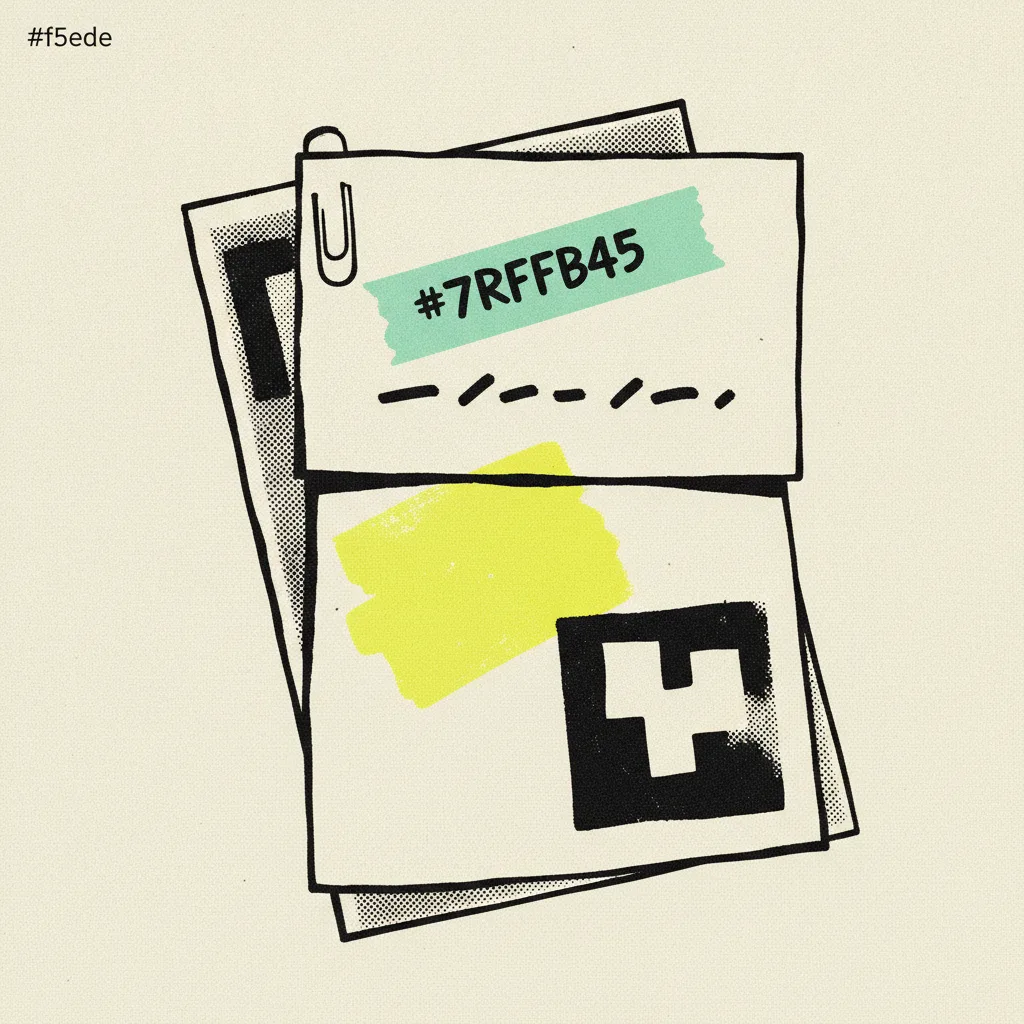 Three stacked paper follower-count cards on cream paper, smallest on top wrapped in a mint tape strip, a yellow highlighter blob across the middle card, and a black ink stamp across the largest card at the bottom